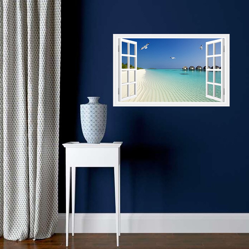 1PCS Space 3D Wall Stickers PVC Living Room Bedroom Home Decor Forest Landscape Poster Background Home Decoration Accessories