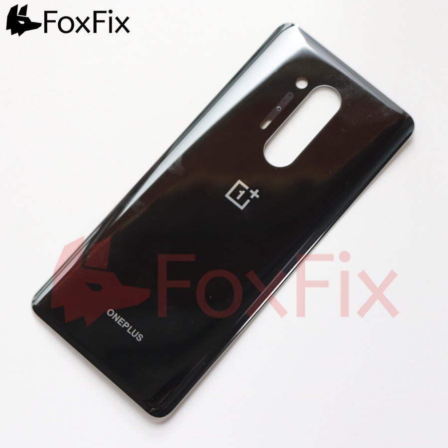 Copertura posteriore Oneplus 8 Coperchio Della Batteria 1 + 8 pro Vetro Posteriore del Portello dell'alloggiamento di Caso per Oneplus 8 pro Posteriore coperchio Della batteria Parti di Ricambio: 8Pro-nero no lente
