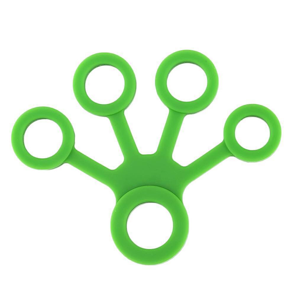 Finger Hand Grip Strengthener Silicone Hand Resistance Band Strength Trainer Fingers Exerciser ZJ55: Army Green