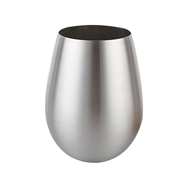 Wine Glass 18oz Stemless Stainless Steel Cocktail Champagne Cup for Home Camping Picnics: 1 pc