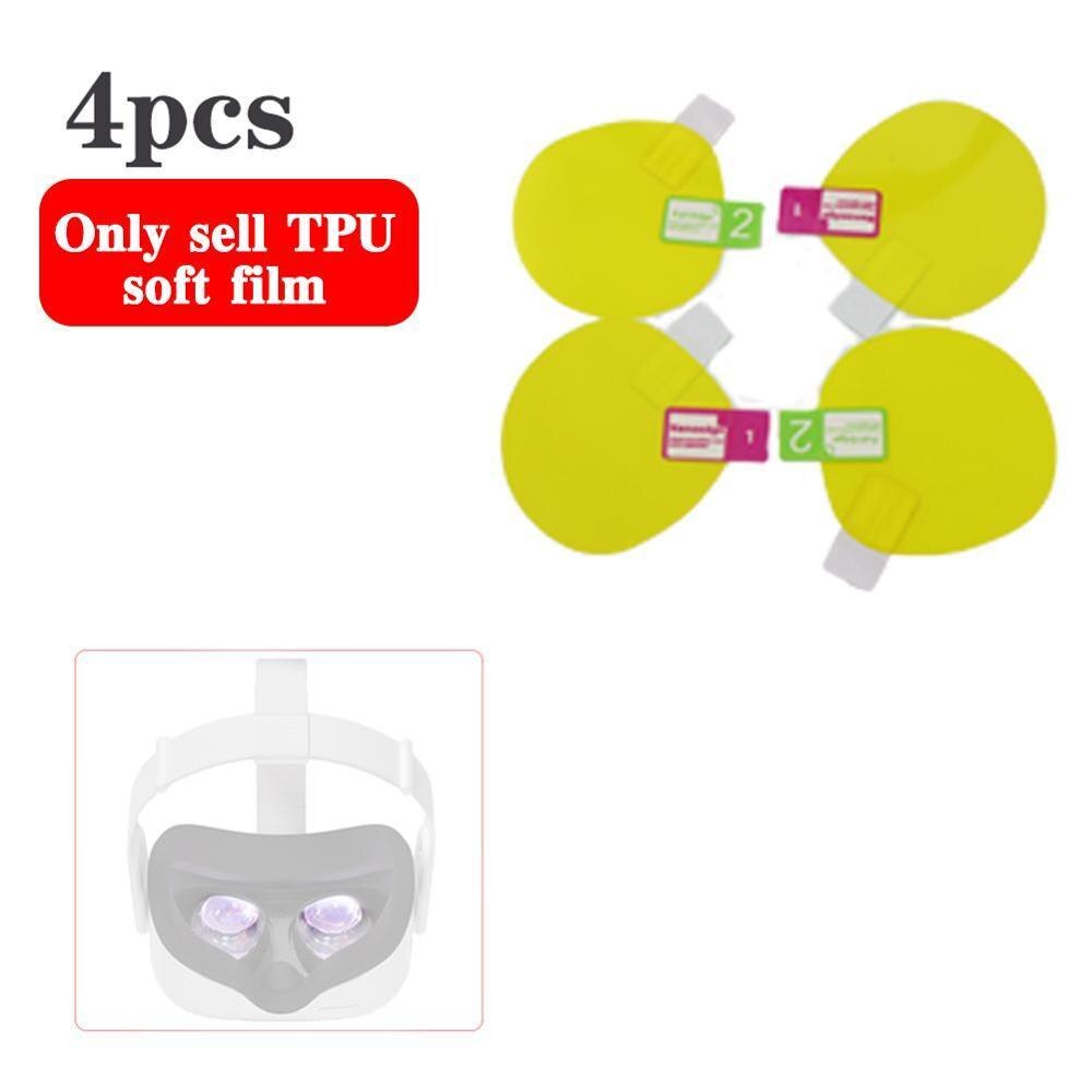 4 stück kameralinsenfolie, vr-bildschirmschutzfolie für oculus quest 2 vr headset, helm, kratzfester linsenschutz, schutzhüllen