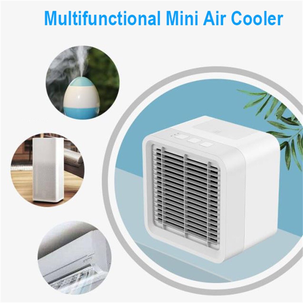 Mini Home Air Conditioner Portable Air Conditioning Cool Soothing Wind Cooler Fan Air Personal Usb Rechargeable Humidifier #z