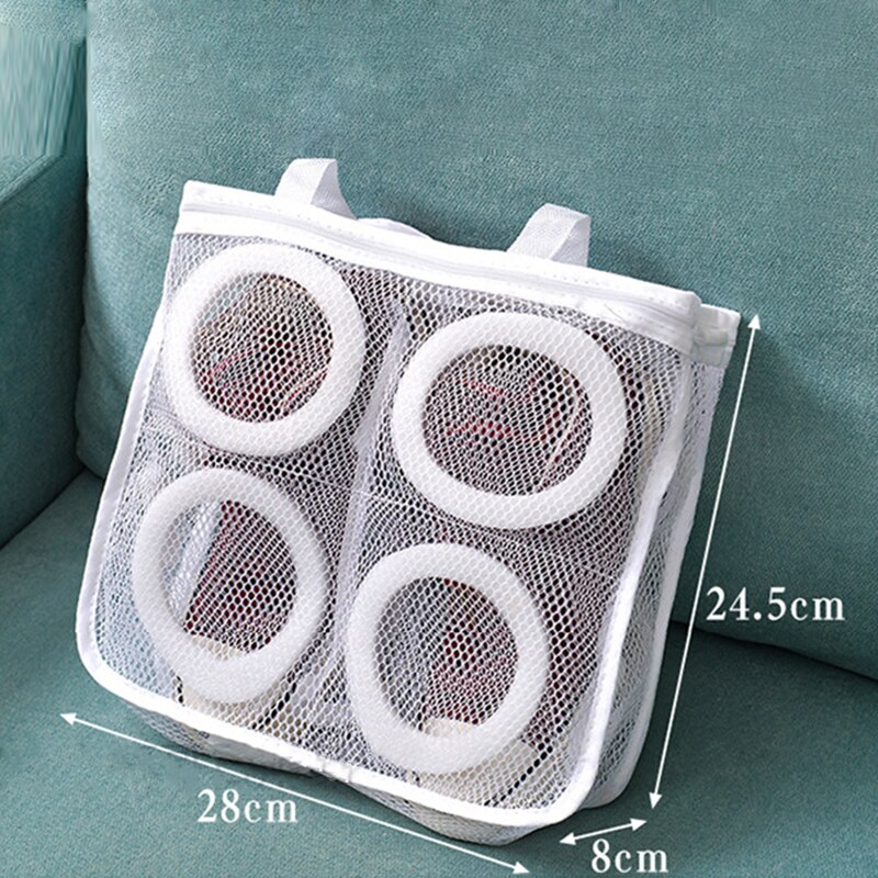 Zipper Mesh Laundry Bag Household Anti-deformation Washing Machine Washing Bag Shoes Airing Dry Tool Underwear Bra Washing Bag