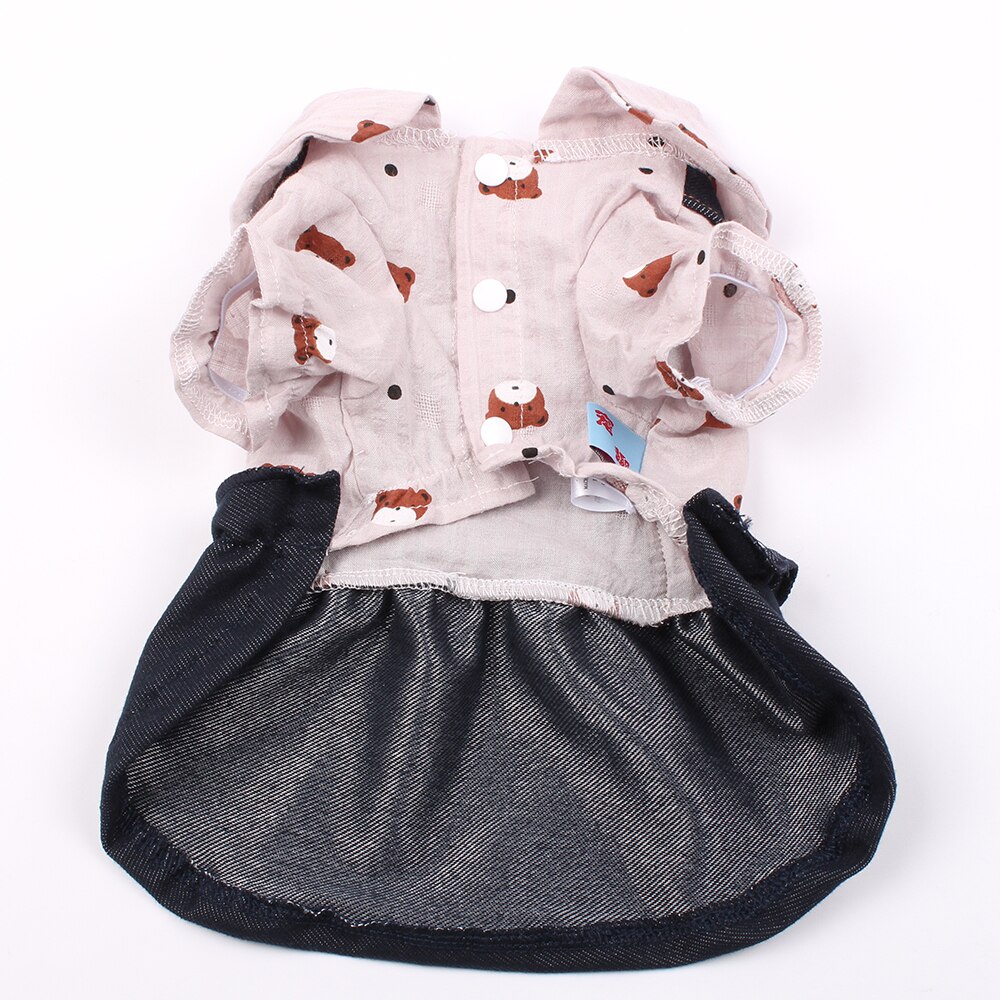 Hond Pet Dress Shirt Beren Bloemen Kat Puppy T-shirt Lente Zomer Kleding Kleding