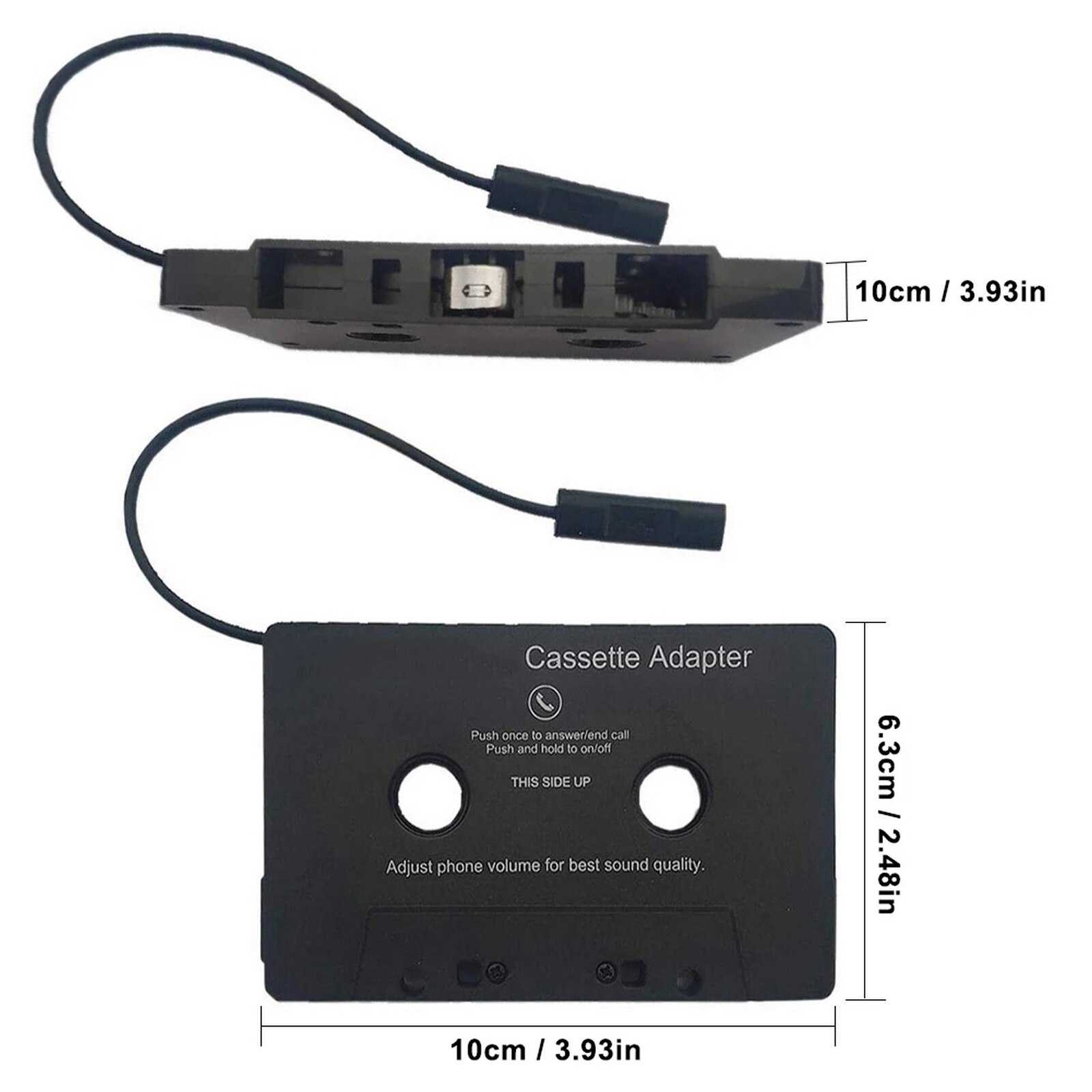 Coche cinta convertidor Bluetooth receptor Mp3/sbc/estéreo de Audio estéreo Aux cinta de música de coche reproductor de Cassette teléfono grabador