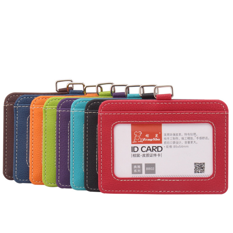 mode ID Houders Bank Credit Card Holder Unisex PU Lederen card case business Werken Id Badge covers zonder lanyard