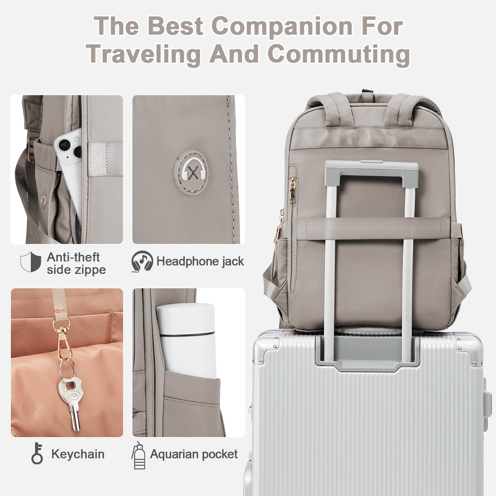 Mochila para mujer, mochilas para ordenador portátil universitario de gran capacidad de de lujo, bolsos elegantes de trabajo, mochila de viaje para cabina de vuelo para hombre