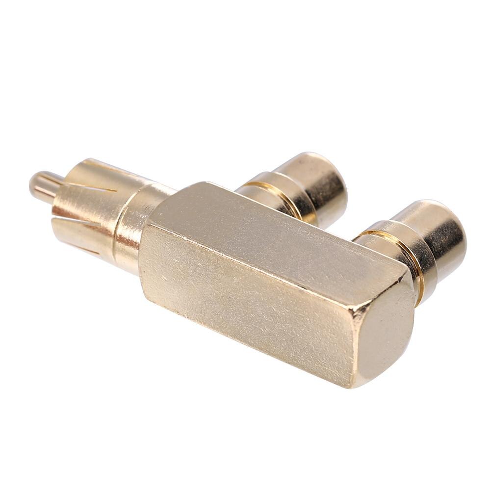 Rca Male Naar 2 Rca Female Haakse Audio Plug Splitter Adapter Connector