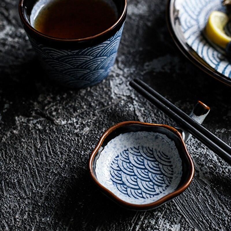 Japanse Stijl Keramische Rijstkom Schotel Plaat Huishouden Schotel Set Een Persoon Servies Japanse Restaurant Hotel Set