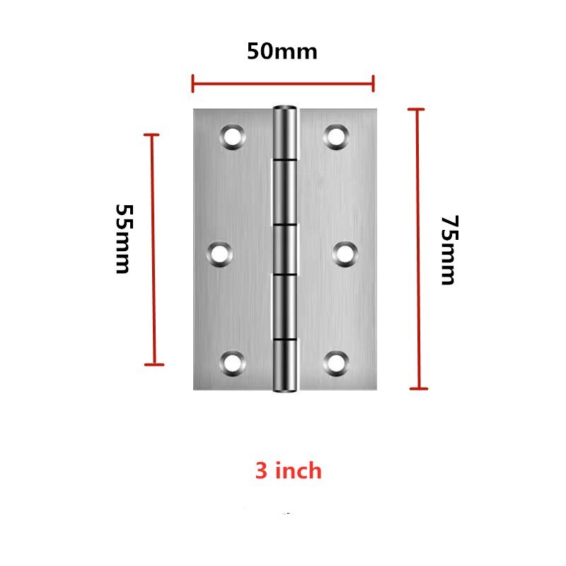 ，304 stainless steel hinge 1/2/3/4 inch cabinet door window wooden door hinge: 50x75mm