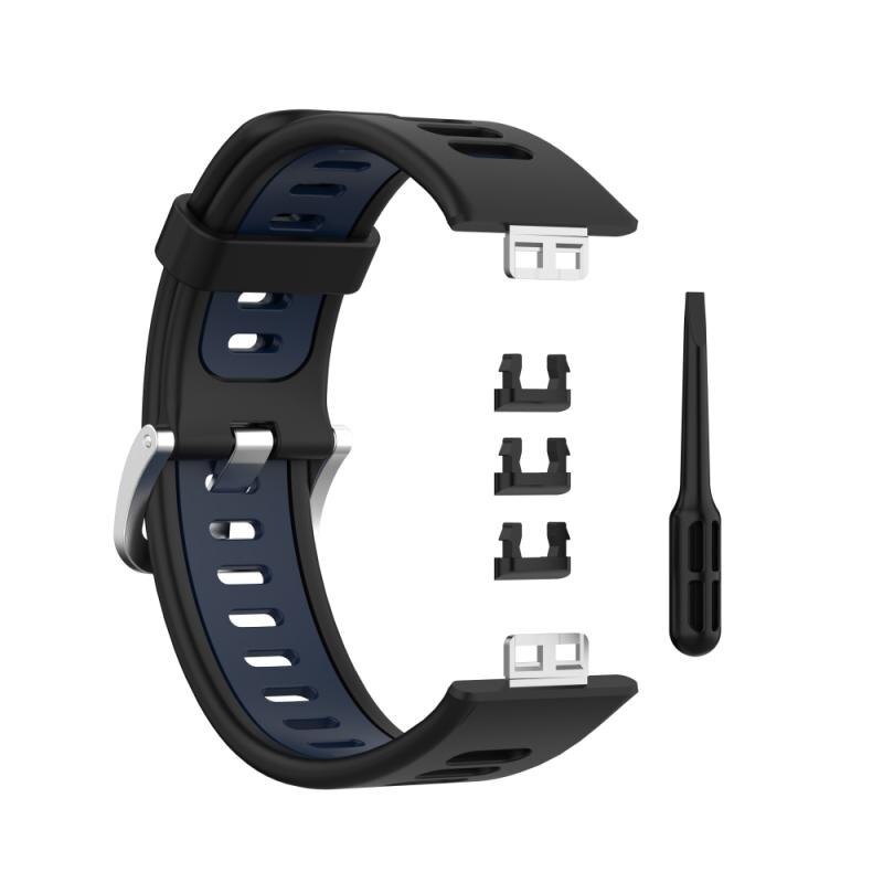 Geeignet für Huawei Uhr Fit Schnalle Silikon Strap Edelstahl Kopf Korn Einfache Feste Farbe Sport Armband Zubehör: 09