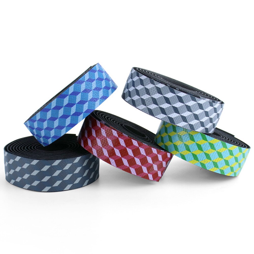 Bicycle Handlebar Strap 3D Solid Square Pattern Road Bike Straps Sweat-absorbent Non-slip Handlebar Winding Strap