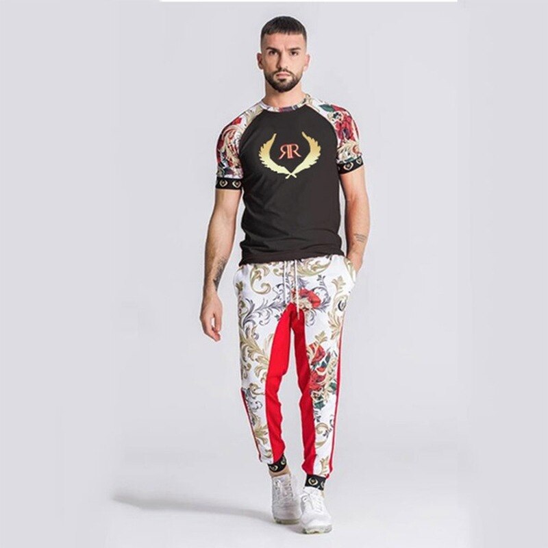 T-shirt Mannen Casual Zomer Bloemen Man Tshirt Tee Tops Streetwear Kleding Heren T-shirt Gym Fitness Mannen t-shirt
