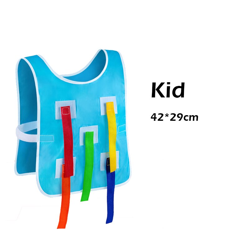 2Pcs Kids Outdoor Funny Game Vest Training Equipment Toys For Children Adult Boys Girls Teamwork Sport Game Toy: Kid Vest Blue