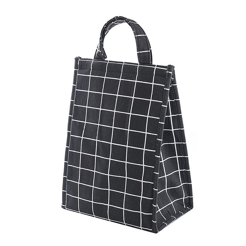 Voedsel Koeltas Waterdichte Draagbare Thermische Oxford Lunch Tas Voor Vrouwen Mannen Kids Grote Gestreepte Geïsoleerde Lunchbox Tas Tote: E