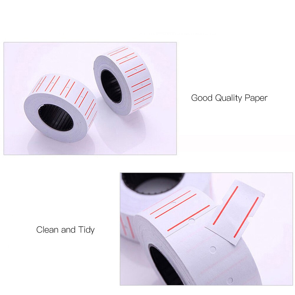 White Label Sticker for MX-5500 Price Labeller Pricemarker 10 Rolls 4000 Pieces Labels Paper