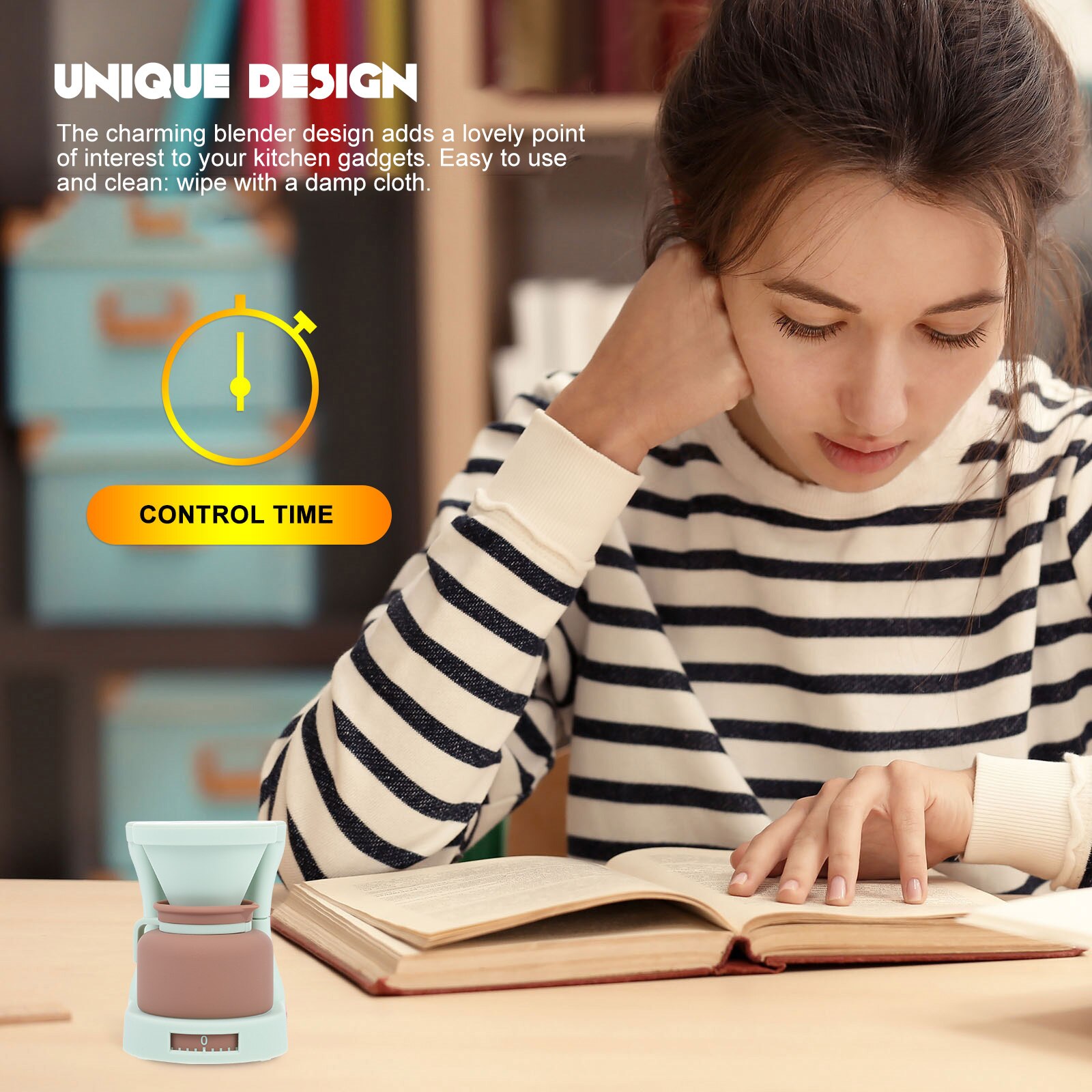 1pc Cartoon Kitchen Timer Lovely Cooking Mechanical Timer Household Funny Timer