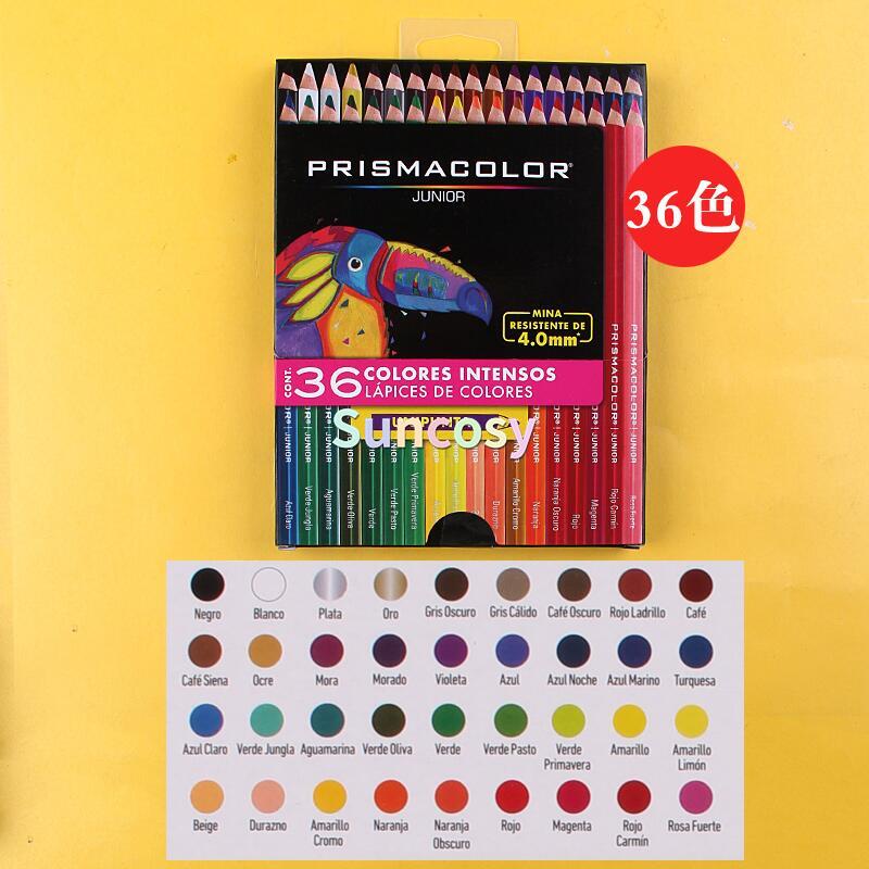 1 Set Prismacolor Premier Soft Core 150 132 72 48 36 Set di matite colorate Prismacolor Tin matite colorate professionali per artisti: 36 junior