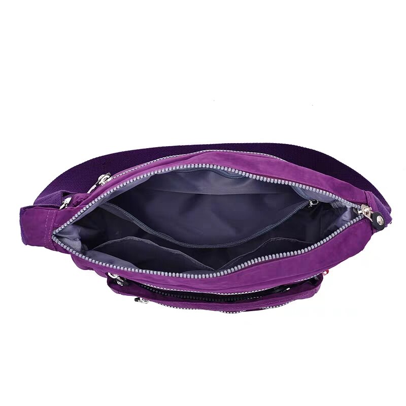 Multi Pocket Handbag Waterproof Nylon Shoulder Bags Zipper Large Capacity Travel Female Crossbody Bags Female Multilayer