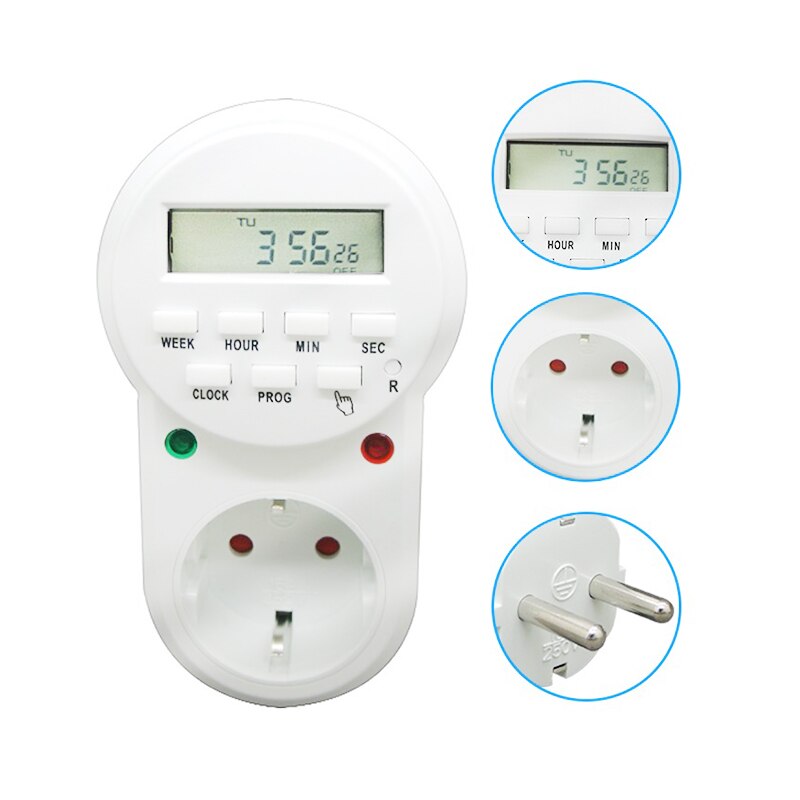 1 Pcs 16A 250V European Cycle Timer European Standard German Standard Timer Socket Russia GM