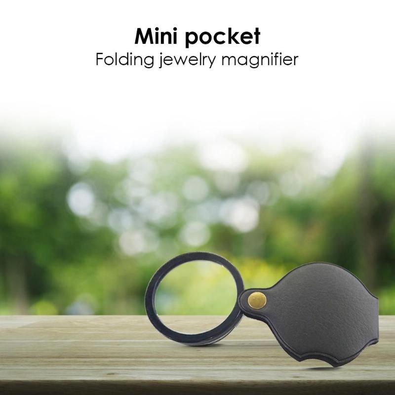 6X/8X/10X Mini Pocket Folding Magnifier Jewelry Magnifying Glass HD Eye Glass Loupe Glass Lens Portable Magnifier