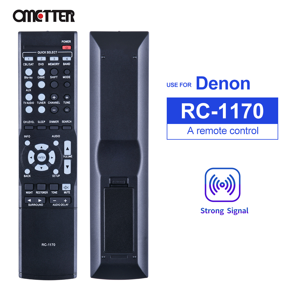RC-1196 RC1196 RC-1170 for Denon Parts AV Receiver Remote Control AVR-X510BT AVR-X520BT AVR-S500BT AVR-S510BT: black