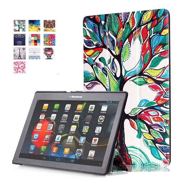 3 en 1 de PU Funda de cuero con tapa abatible para Lenovo Tab 2 Tab2 A10-70F A10-30 x30 x30F A10-70c tablet + película + Pen