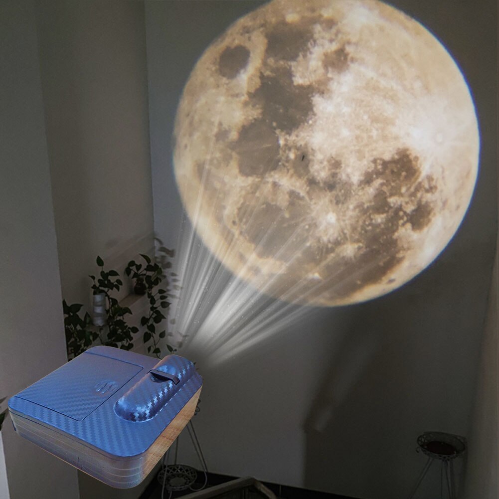 Ins Moon Projection Lamp Background Projector Night Light Photo Prop Wall Lights Birthday Party Decoration Bedroom Decor: Moon