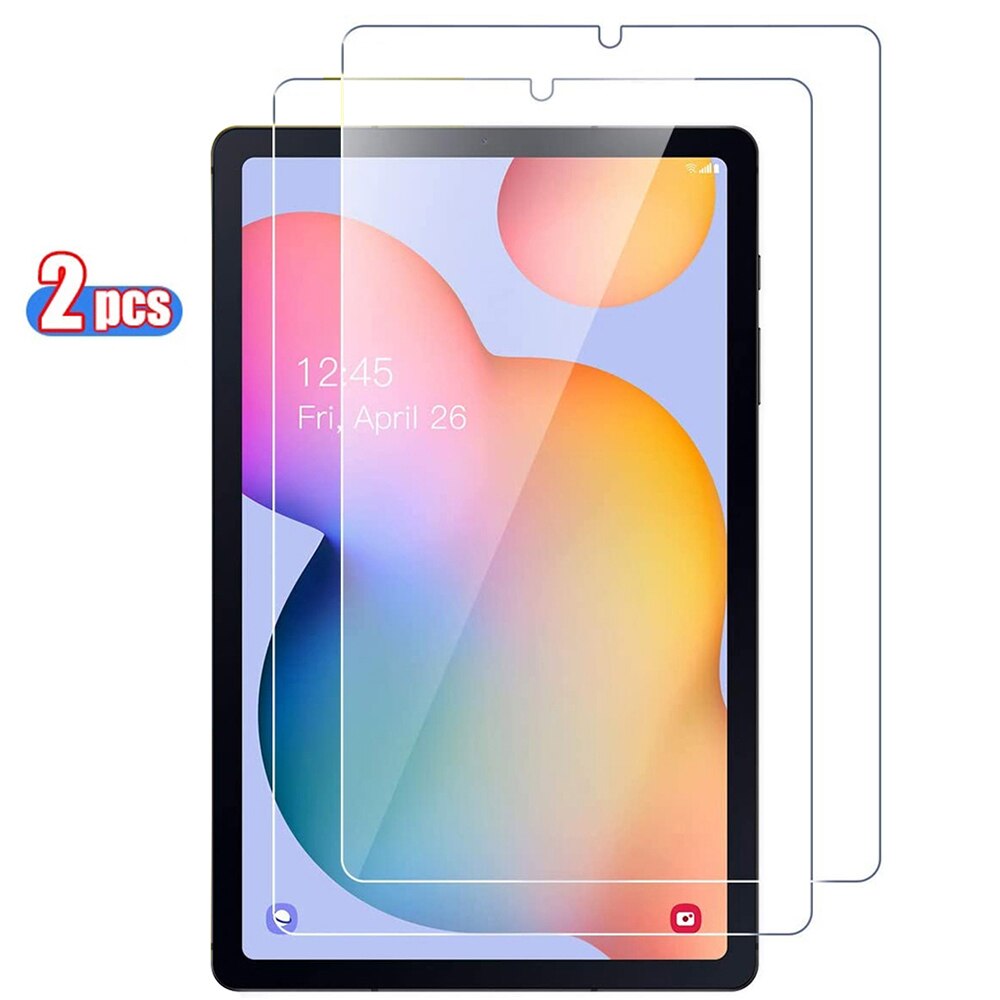 Funda samsung galaxy tab s6 lite 10.4 2020 SM-P610 SM-P615 tablet caso suporte capa protetora coque flip + vidro temperado: 2 Packs Glass