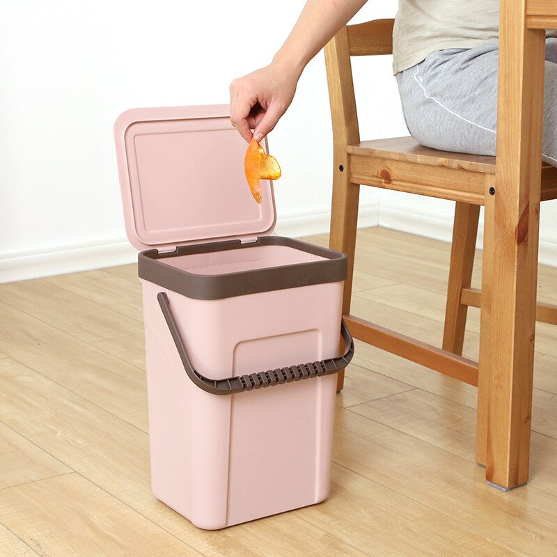 Garbage Box Dust Waste Bin Dual-use Storage Box Door Hanging Wall Mounted Debris Box Trash Bin Dustbin Gathering