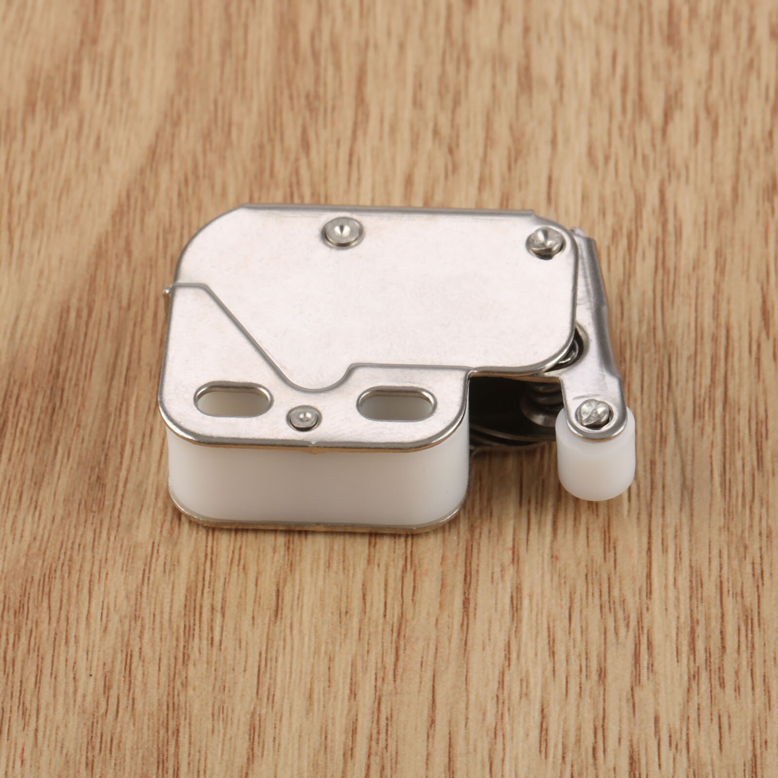 DRELD 2Pcs Mini Push Catch Latch Cabinets Lock Furniture Security Lock Caravan Motorhome Cupboard Doors Push Touch Release Latch