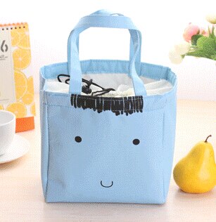Baby Food Storage Bags Milk Bottle Women Handbag Nylon Thermal Kids Lunch Box Bolsa Termica Picnic Insulation Bag: Blue