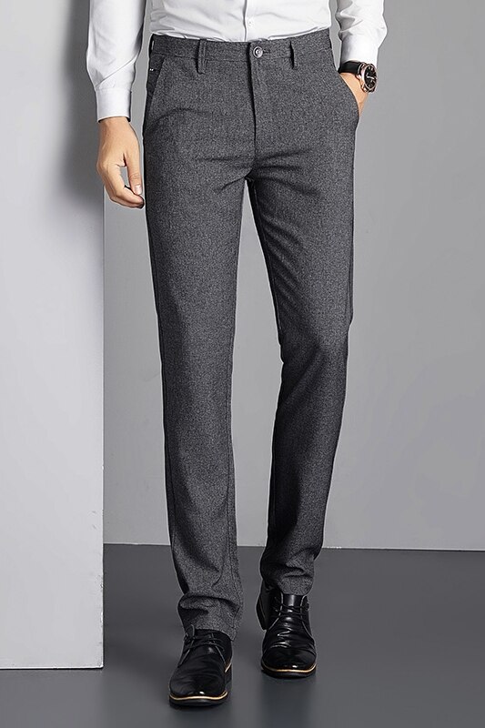 Hombre Pantalones de traje de hombres vestido de Pantalones Hombre Pantalones recto Formal Pantalones Hombre ropa Casual pantalones 28-36