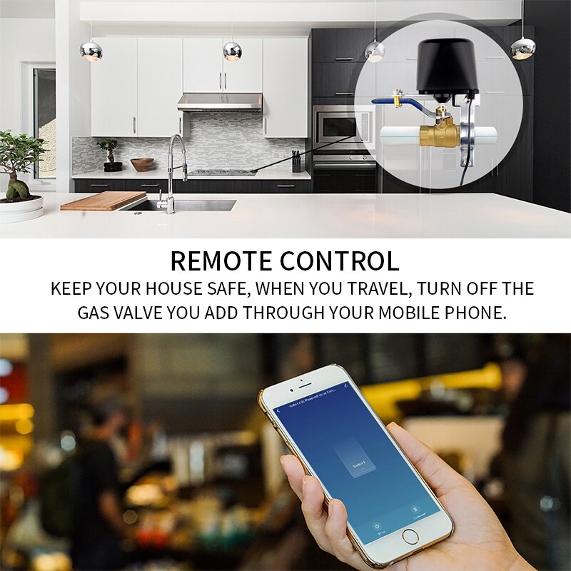 Wifi mobil app timing switch ventil smart ventil smart home automation system ventil gas vand kontrol ventil til google home