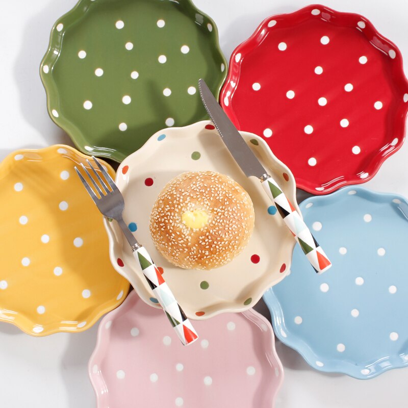 Djup tallrik platt japansk modern frukost västerländsk mat tallrik fat biff tallrik hushålls keramik frukt tallrik servis  lb41308