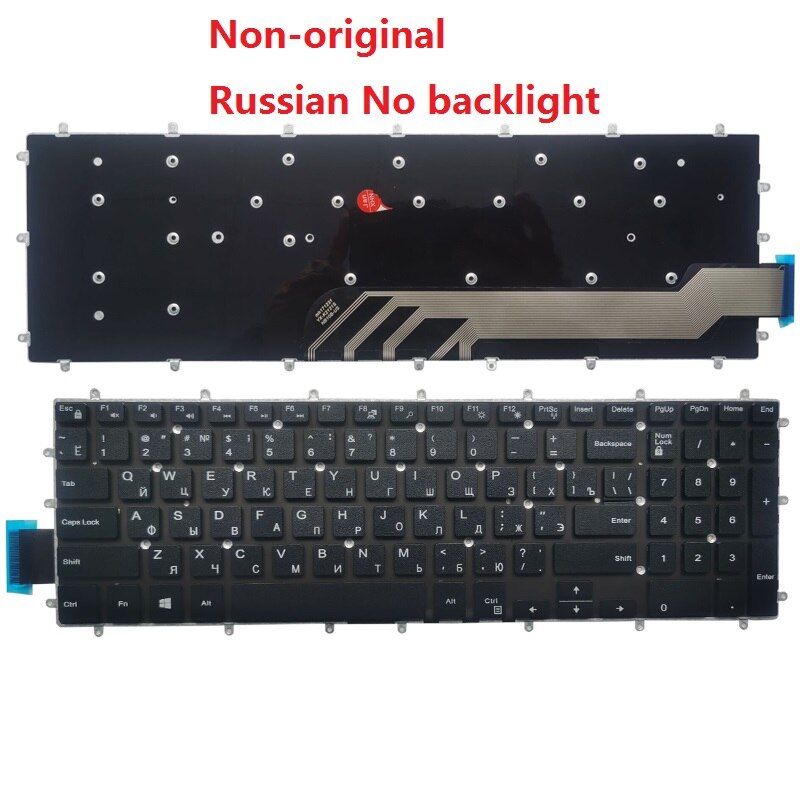 Russian RU laptop keyboard for Dell Vostro 15-5000 5568 V5568 Inspiron 7778 7773 7786 7779 7577 7567: Copycat No backlit