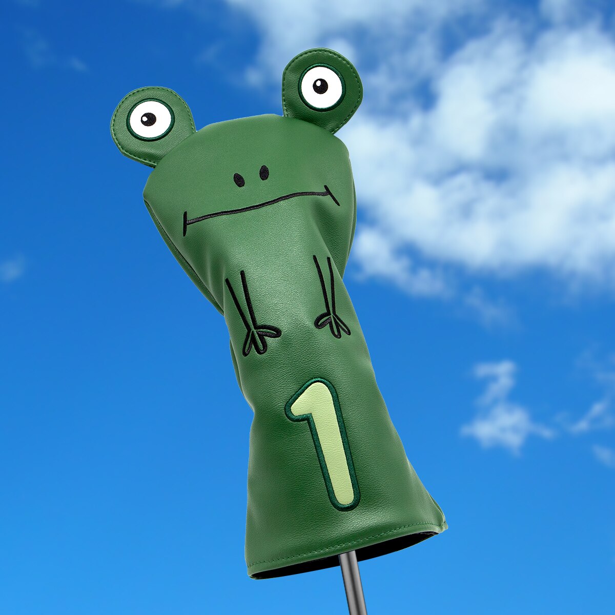 Golf club wood headcover Cute Frog Leather Hand-Made 1 Wood driver head cover Fairway golf headcvoer Hybird covers