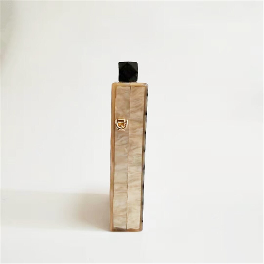 Bolso de noche acrílico de rayas geométricas para mujer, bolsa de mensajero de lunares, cadena, bolso Vertical, cajas de nupcial para graduación