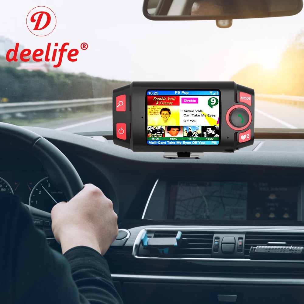 Deelife Auto Dab + Radio Dab Plus Autoradio Ontvanger Adapter Met Aux Fm-zender Auto Handsfree Bluetooth Car Kit