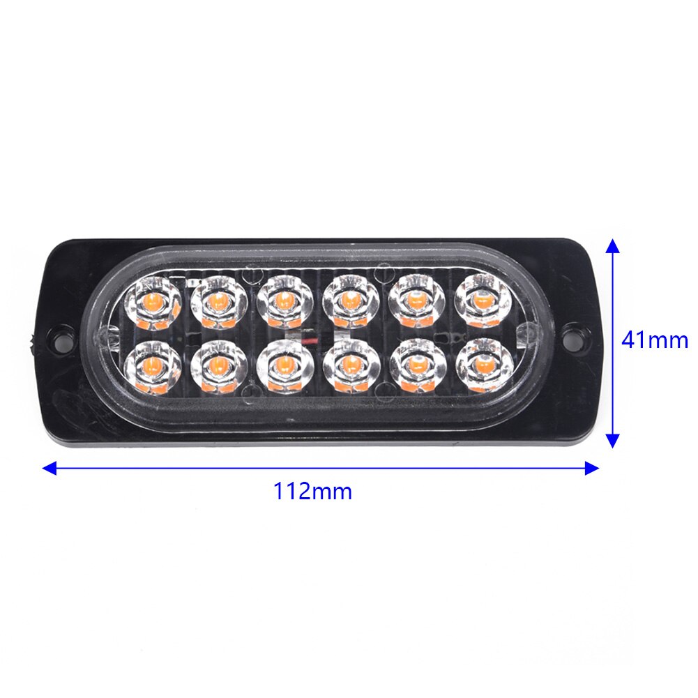 36W Car SUV LED Amber Turn Signal Lights Auto Driving Warning Indicator Lamps