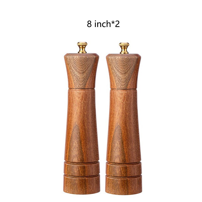 Molinillo Manual de madera de ébano, molinillo de pimienta, molinillo clásico de pimienta, accesorios de cocina: Size5