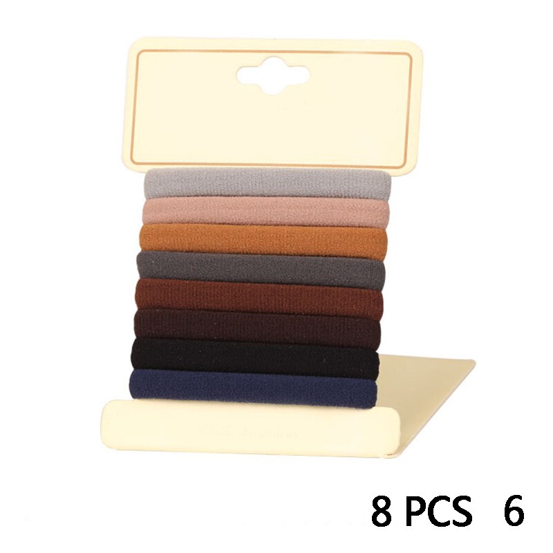 8 Teile/satz Mädchen Elastische Stirnband Haar Band Candy Headwear Haar Seil Kinder Haar Zubehör: 8 PCS  6