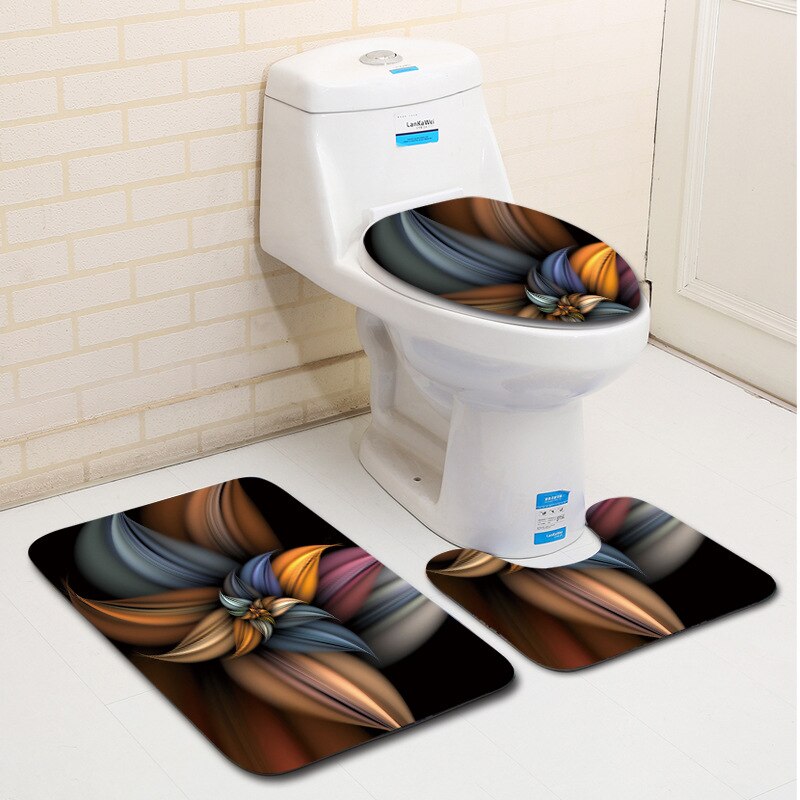 Zeegle 3D en relief mémoire éponge tapis de bain ensemble absorbant salle de bain tapis ensemble antidérapant salle de bain tapis de sol tapis de toilette