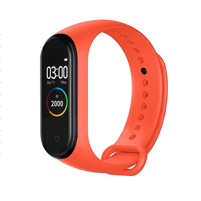 M4 Braccialetto Intelligente Inseguitore di Fitness Sport Watch Band 4 Frequenza Cardiaca Monitor di Pressione Sanguigna Salute Wristband Per XiaoMi IOS Phone: Orange