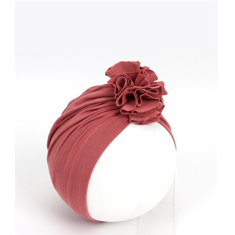 Söta småbarn barn bebis pannband flicka pannband bomull knut rosett turban pannband stretchigt flicka hårtillbehör pojke huvudbonader: En smutsig rosa