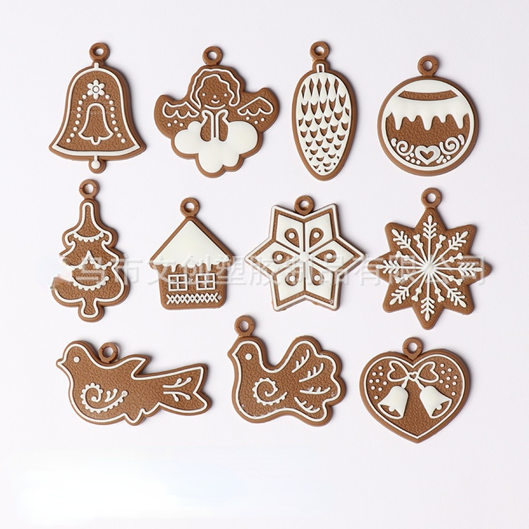 Gingerbread homem enfeites de natal feliz natal para o ano novo 2022 decorações da árvore de natal pingente festival casa decorações: C