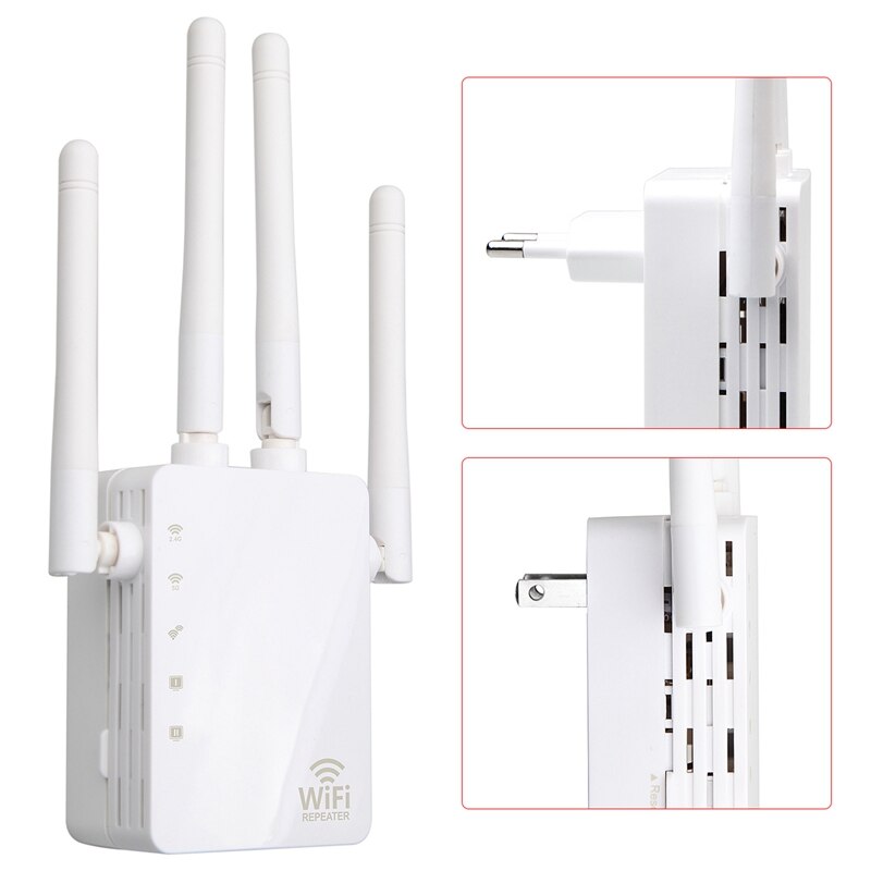 1200Mbps Wireless WiFi Signal Extender, 5.8G Dual-Band Home High-Power AP WiFi Router, Signal Repeater Enhancer