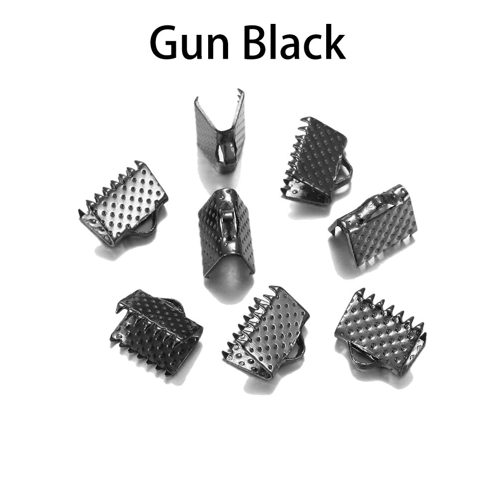 50pcs/lot Cove Clasps Cord End Caps String Ribbon Leather Clip Necklace Bracelet Connector for Jewelry Making Supplies