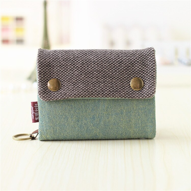 Brand Women Wallet canvas Female Purse Mini Hasp Card Holder Coin Short Wallets Slim Small Purse Zipper Keychain: 01