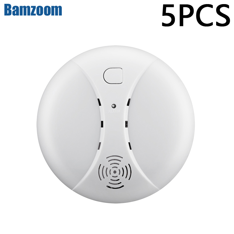 433MHz Wireless Wireless 433mhz Fire sensor Protection Smoke Detector For WIFI GSM PSTN office home security Alarm Systems: 5PCS YG